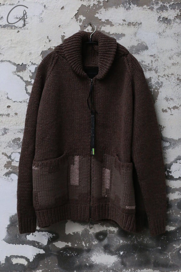 DEVOA 24 Autumn and Winter Zipper Cardigan DVA-KT-SWCM-BROWN GRAYKT-SWCM ROWN GRAY